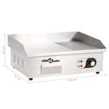 NNEVL Electric Griddle Stainless Steel 3000 W 54x41x24 cm