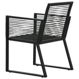 NNEVL Garden Chairs 4 pcs Rope Rattan Black