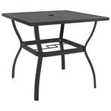 NNEVL Garden Table Anthracite 81.5x81.5x72 cm Steel