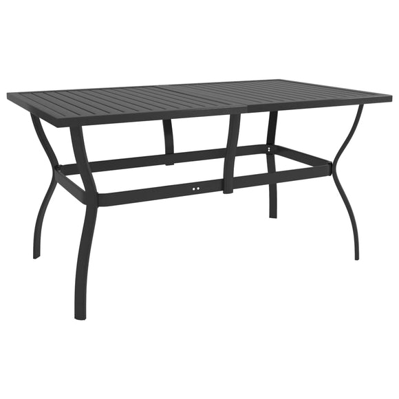 NNEVL Garden Table Anthracite 140x80x72 cm Steel