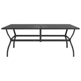 NNEVL Garden Table Anthracite 190x80x72 cm Steel