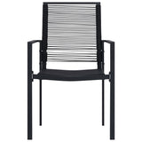NNEVL Garden Chairs 4 pcs PVC Rattan Black