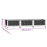 NNEVL Raised Bed 120x40x23 cm Polypropylene