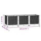 NNEVL Raised Bed 120x40x38 cm Polypropylene