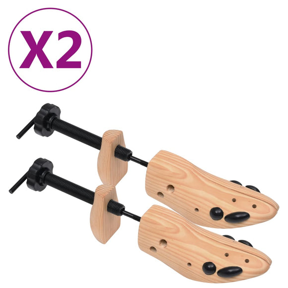 NNEVL Shoe Trees 2 Pairs Size 36-40 Solid Wood Pine
