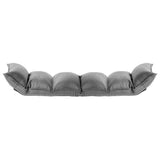 NNEVL Folding Floor Chair Light Grey Fabric
