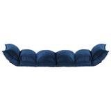 NNEVL Folding Floor Chair Blue Fabric