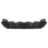 NNEVL Folding Floor Chair Black Fabric