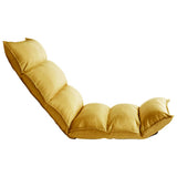 NNEVL Folding Floor Chair Mustard Yellow Fabric
