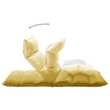 NNEVL Folding Floor Chair Mustard Yellow Fabric