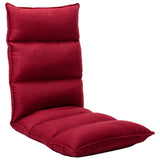 NNEVL Folding Floor Chair Wine Red Fabric