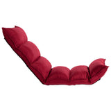 NNEVL Folding Floor Chair Wine Red Fabric