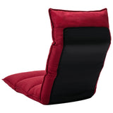 NNEVL Folding Floor Chair Wine Red Fabric