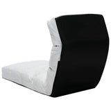 NNEVL Folding Floor Chair White Faux Leather