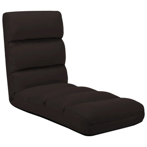 NNEVL Folding Floor Chair Brown Faux Leather