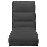 NNEVL Folding Floor Chair Anthracite Faux Leather