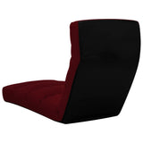 NNEVL Folding Floor Chair Wine Red Faux Leather