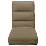 NNEVL Folding Floor Chair Cappuccino Faux Leather