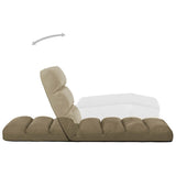 NNEVL Folding Floor Chair Cappuccino Faux Leather