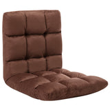 NNEVL Folding Floor Chair Brown Microfibre