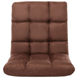 NNEVL Folding Floor Chair Brown Microfibre