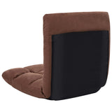 NNEVL Folding Floor Chair Brown Microfibre