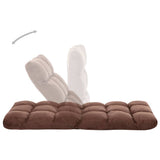 NNEVL Folding Floor Chair Brown Microfibre