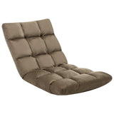 NNEVL Folding Floor Chair Taupe Microfibre