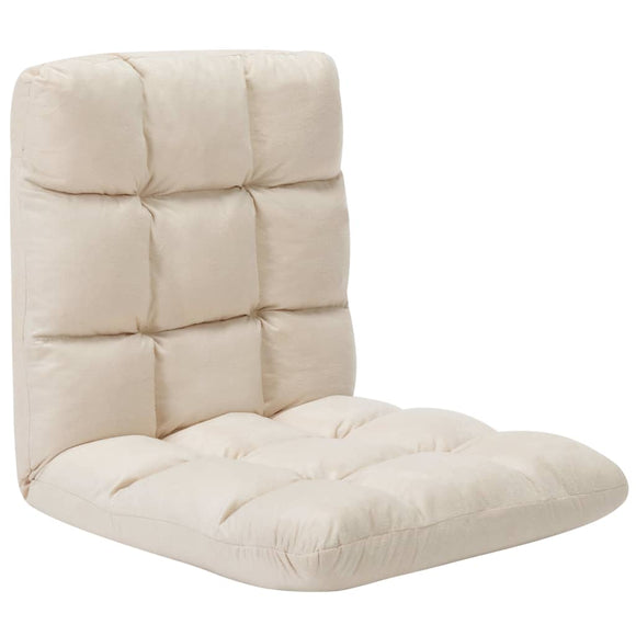 NNEVL Folding Floor Chair Cream Microfibre