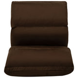 NNEVL Folding Floor Chair Brown Microfibre