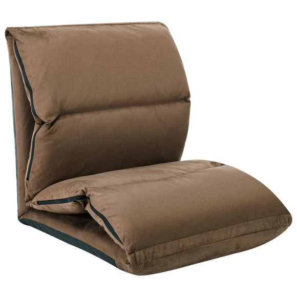 NNEVL Folding Floor Chair Taupe Microfibre