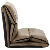 NNEVL Folding Floor Chair Taupe Microfibre