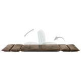 NNEVL Folding Floor Chair Taupe Microfibre