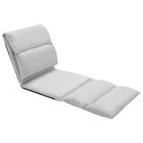 NNEVL Folding Floor Chair Light Grey Microfibre