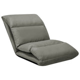 NNEVL Folding Floor Chair Dark Grey Microfibre