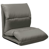 NNEVL Folding Floor Chair Dark Grey Microfibre