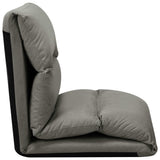NNEVL Folding Floor Chair Dark Grey Microfibre