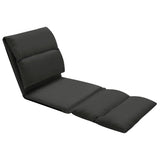 NNEVL Folding Floor Chair Black Microfibre