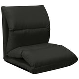NNEVL Folding Floor Chair Black Microfibre