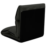 NNEVL Folding Floor Chair Black Microfibre