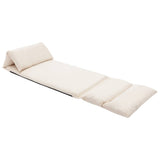 NNEVL Folding Floor Chair Cream Microfibre