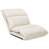 NNEVL Folding Floor Chair Cream Microfibre