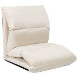 NNEVL Folding Floor Chair Cream Microfibre