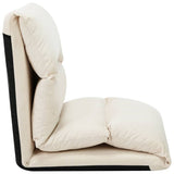 NNEVL Folding Floor Chair Cream Microfibre