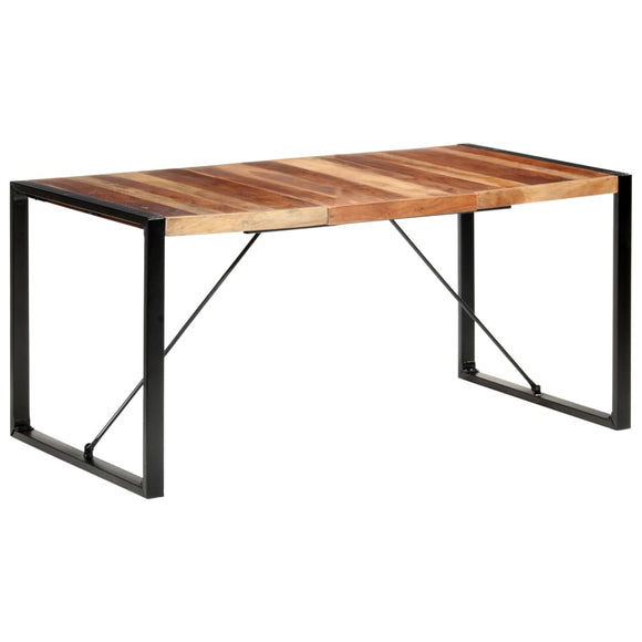 NNEVL Dining Table 160x80x75 cm Solid Wood with Sheesham Finish