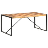 NNEVL Dining Table 180x90x75 cm Solid Wood with Sheesham Finish