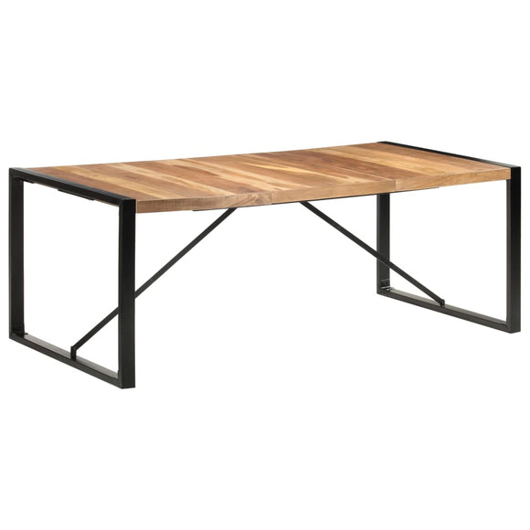 NNEVL Dining Table 200x100x75 cm Solid Wood with Sheesham Finish