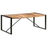NNEVL Dining Table 200x100x75 cm Solid Wood with Sheesham Finish