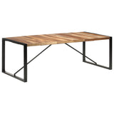 NNEVL Dining Table 220x100x75 cm Solid Wood with Sheesham Finish
