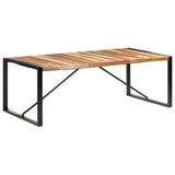 NNEVL Dining Table 220x100x75 cm Solid Wood with Sheesham Finish
